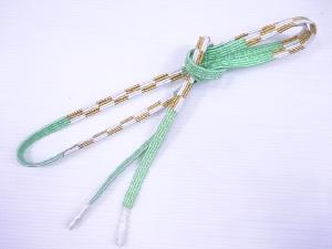 リサイクル　和装小物　帯締め　金糸　フォーマル　正絹　平組　変わり組
